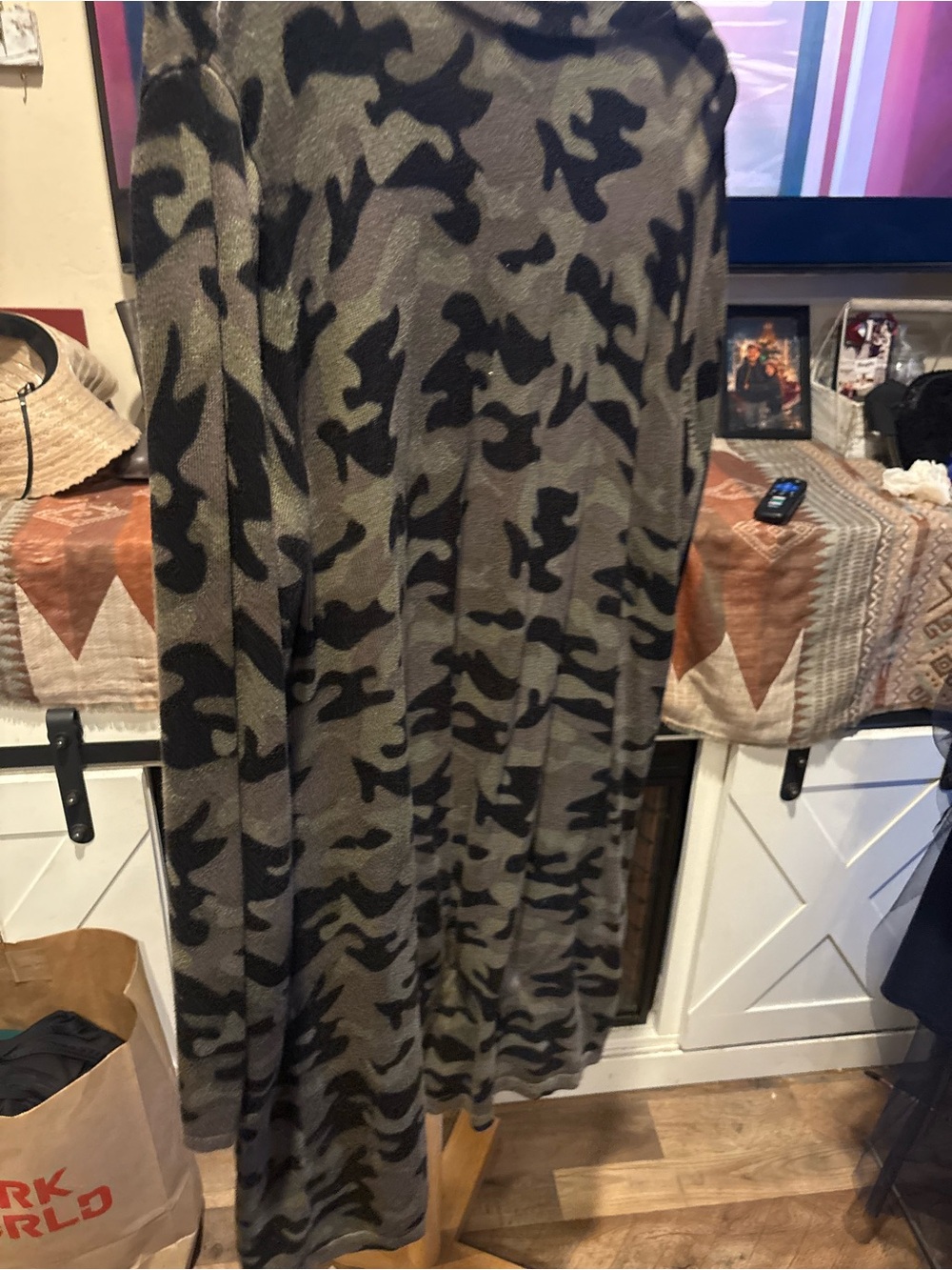 BELLE by Kim gravel camo cardigan duster - Picture 3 of 3